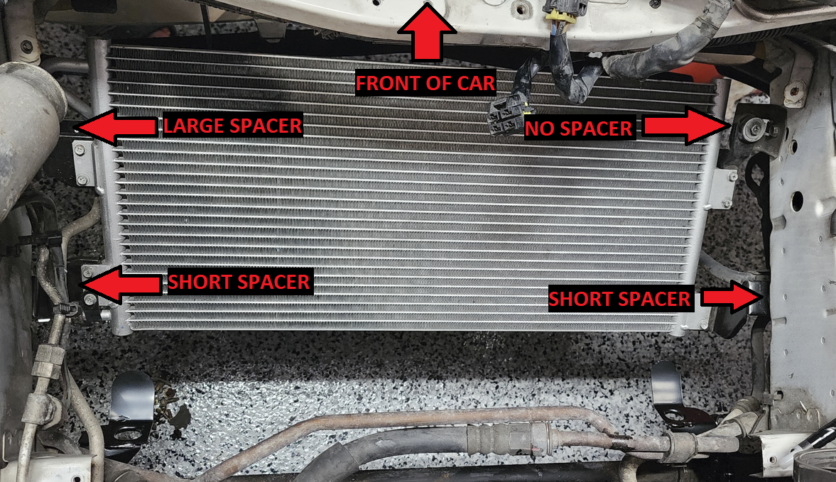 Koyo N-Flo radiator mounts and condenser spacers